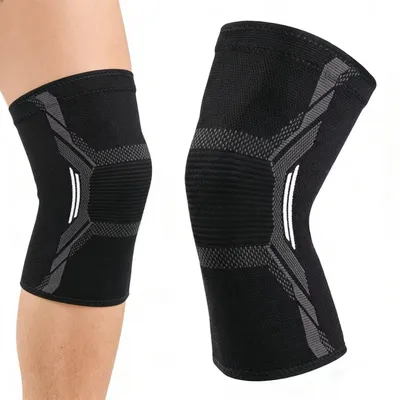Produktbild von Kniebandage für Damen und Herren, Kompressionsbandage für das Knie, schwarz, Größe L
