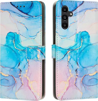 Imagen del producto de Funda de König Design compatible con cuero sintético, funda para teléfono móvil, color rosa y verde