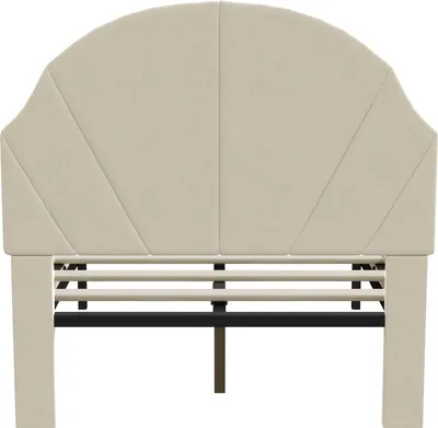 Zdjęcie produktu dla Łóżko dziecięce tapicerowane 90x200cm, rama łóżka pojedynczego z regulowanym zagłówkiem, łóżko młodzieżowe dla chłopców i dziewczynek, aksamitne, beżowe