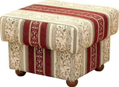 Produktbild von Max Winzer Hocker Corona - Chenille rot - Maße: 54 x 54 x 44 cm