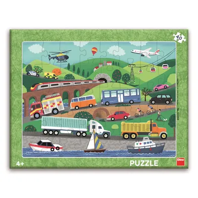 Produktbild von DINO Puzzle Fahrzeuge 40 Teile