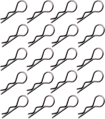 Produktbild von 20 Stück Karosserieklammern 1:10 R Splinte 23 mm - silber