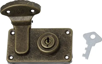 Produktbild von 1 Schloss für Schatullen und mehr, 7,3 x 4,1 cm, antikbronze Schatullenschloss