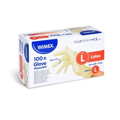 Image de Gants jetables en latex L/100pcs