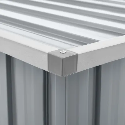 Immagine prodotto di Contenitore di stoccaggio grigio per esterni, dimensioni 129x67x65 cm, ideale per cuscini, attrezzi da giardino e accessori