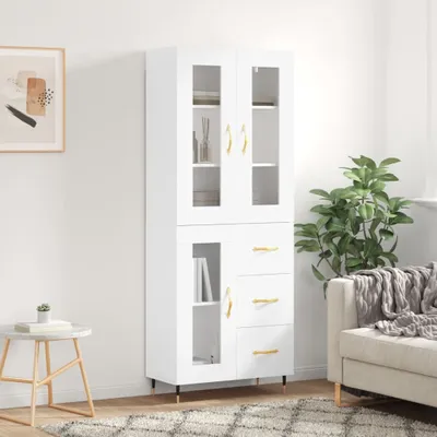 Produktbild von vidaXL Highboard Weiß 69,5x34x180 cm Holzwerkstoff
