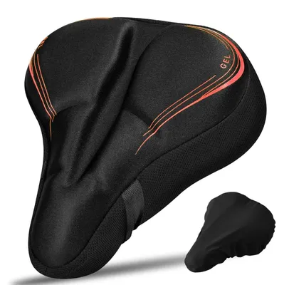 Immagine prodotto di Copertura per sella da bicicletta - Impermeabile - Imbottitura in gel - 27,5 x 23,5 cm - Copertura sella grande