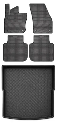 Obrázok produktu pre Gumové autokoberce SolidPRO + vaňa kufra pre: Volkswagen Tayron 2025- nastaviteľná podlaha hore 5 ks