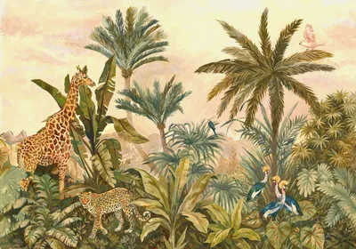 Produktbild von Komar Fototapete Tropical Vintage Garden Grün - 610862 - 400 x 280 cm