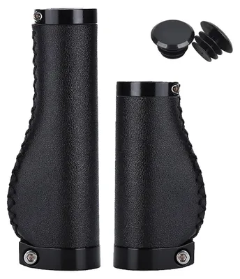 Immagine prodotto di Manopole per bicicletta - Ergonomiche - Antiscivolo - 22,2 mm - Pelle e plastica