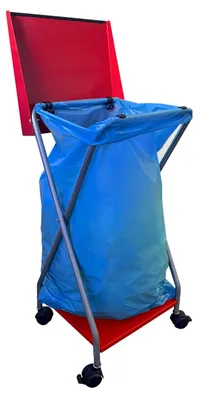 Image de Support de sac poubelle sur roues, capacité de 120 litres