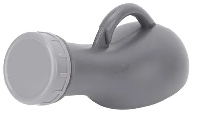 Produktbild von Urinflasche mit Deckel - Urinal für Männer - Griff - Kunststoff - Langlebig - Geeignet für Senioren und Bettlägerige