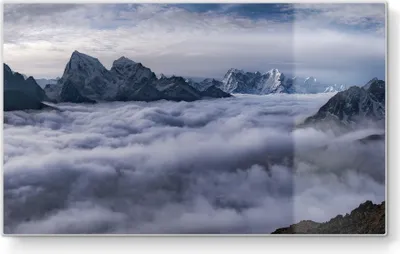 Produktbild von DEQORI Frühstücksbrett Glas 23x14 cm 'Wolkenberührung' Schneidebrett Schneideplatte