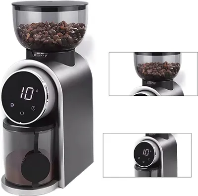 Produktbild von Elektrische Kaffeemühle,25 Mahlgrade Kaffee Mühle,150W Gewürzmühle,Kaffeebohnen,GrinderKaffee Gewürz Nüsse Mühle mit Edelstahl Schlagmesser