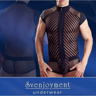 Produktbild von Svenjoyment Herren Body S - Harness-Optik, breiter Reißverschluss, Materialkombi