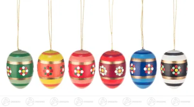 Obrázek produktu pro Velikonoční a jarní závěsná velikonoční vajíčka s květinami (6) výška cca 3,5 cm NOVINKA