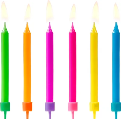 Immagine prodotto di PARTYDECO Candele di compleanno mix colorato 6,5 cm A6 38782