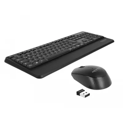 Produktbild von Delock USB Tastatur und Maus Set 2,4 GHz schwarz (Handballenauflage)