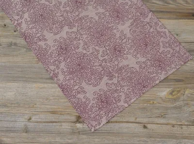 Produktbild von Tischläufer CLEO Blumen Paisley lila, Leinen & Baumwolle, in 47x100 cm