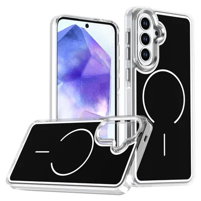 Produktbild von Magnetische Hülle für Samsung Galaxy A56, Dünn Klare Stoßfest Handyhülle, Kompatibel mit MagSafe Schwarz