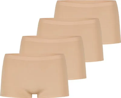 Produktbild von sloggi 4er Pack GO Sense Short Slip Moderner und bequemer Short Slip, Super weich und komfortabel, Mit kleinem Heatseal Markenschriftzug über dem Beinabschluss beige S