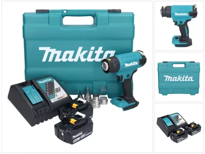 Produktbild von Makita DHG 181 RMK Akku Heißluftgebläse 18 V 150 - 550°C + 2x Akku 4,0 Ah + Ladegerät + Koffer