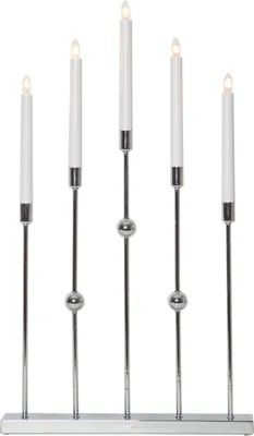 Produktbild von Star Trading 138-56, Leichte Dekorationsfigur, Chrom, IP20, Weiß, 5 Glühbirne(n), E10