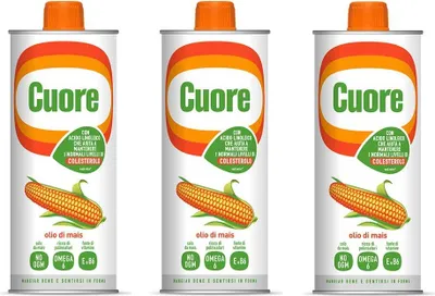 Produktbild von 3x Olio cuore olio mais aus italien Maissamenöl Maiskaimöl Maisöl Corn Oil 1Lt