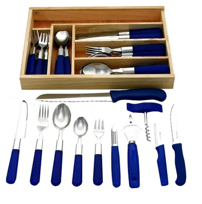 Produktbild von GRÄWE 37-teiliges Starter-Set mit blauen Griffen, Serie MILANO