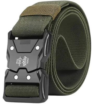 Obrázok produktu pre Taktický opasok TR-41590 v zelenej farbe - odolný nylonový opasok pre outdoor aktivity KP41590
