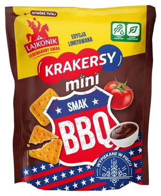 Obrázok produktu pre Lajkonik Mini-keksíky s príchuťou grilovanej omáčky, 100 g