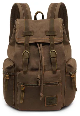 Immagine prodotto di Zaino vintage da uomo, ideale per laptop e viaggi