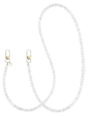 Produktbild von Lange Handykette Staubweiß mit goldenen Haken und Easy Cord Clip für Smartphone