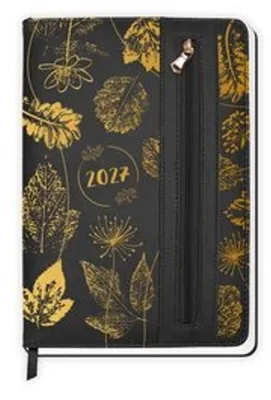 Obrázok produktu pre TRÖTSCH – Týždenný plánovač A5 s vreckom Flowers black 2027