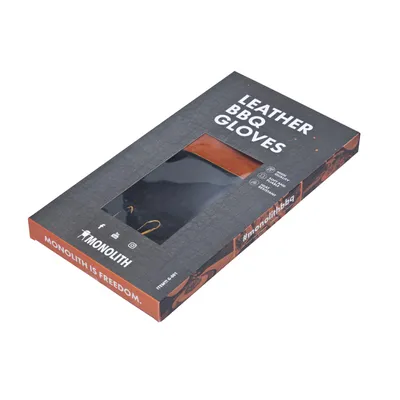 Produktbild von Monolith Leder Grillhandschuhe aus echtem Leder hitzebeständig G-001