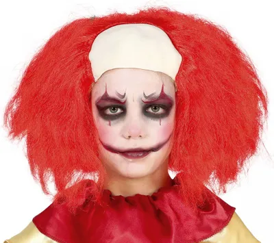 Produktbild von Clowns Kinder Perücke mit Halbglatze für Halloween