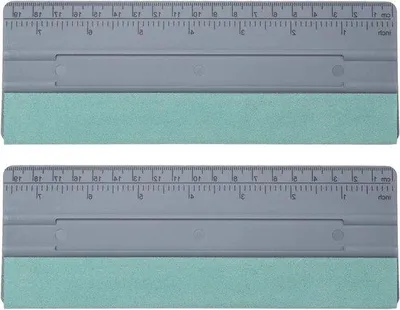 Produktbild von Vinyl-Rakel mit Liniaal für Autobehang und Privacyfolie, 2er Pack, 19,4 cm