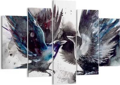 Produktbild von Bild auf Leinwand - Leinwandbild - Vogel Natur Feder - 150x100cm - Wand Bild - Wanddeko - Leinwanddruck - Bilder - Kunstdruck - Wanddekoration - Leinwand bilder - Wandkunst - EA150x100-3761
