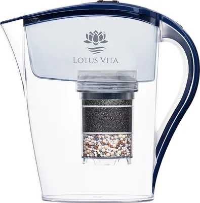 Produktbild von Lotus Vita Wasserfilter Kanne Family 1,8L - Blau - Natura Plus