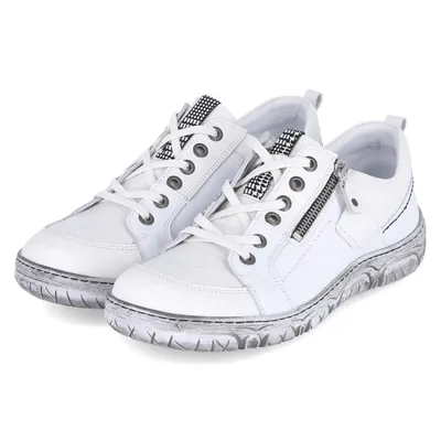 Produktbild von Krisbut Damen Low Sneaker Weiß Glattleder Größe: 37