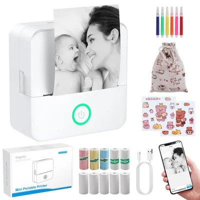 Obrázok produktu pre Miniaturná, dobíjateľná, Bluetooth termálna tlačiareň, kompatibilná s Android a iOS