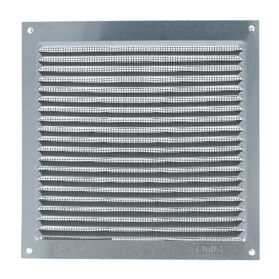 Produktbild von Aluminium Lüftungsgitter mit Netz Lüftungsblech Insektenschutzgitter 170x170mm