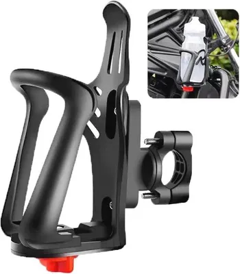 Immagine prodotto di Portaborraccia per bicicletta - Adatto a borracce da 55-75 mm, protezione per manubrio e telaio