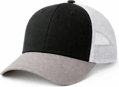 Produktbild von Trucker-Cap Schwarz & Grau – Verstellbare Baseballkappe mit Mesh-Rückseite – Uni Erwachsene