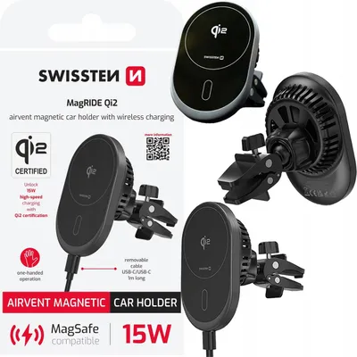 Zdjęcie produktu dla Autolaadija Swissten MagRide with Qi2 15W