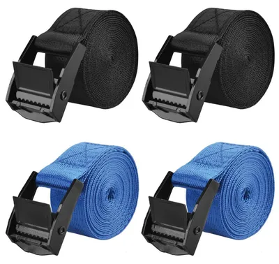 Obrázok produktu pre Popruhy, šírka 25 mm, nosnosť 200 kg, čierno-modré, 4 kusy, dĺžka 2 metre