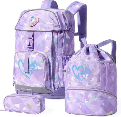 Imagen del producto de Conjunto de mochila escolar Ergo de 3 piezas para niñas, ideal a partir de 1º de primaria