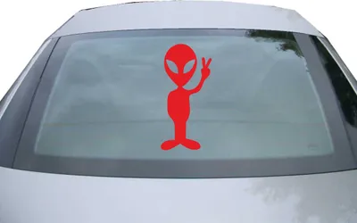 Produktbild von Indigos UG - Aufkleber Heckscheibe & Motorklappe DE2130 - rot - 600x285 mm - AUF - Auto Scheiben Fenster Heckklappe Tuning Racing JDM - Die cut
