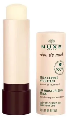Zdjęcie produktu dla NUXE 3264680004117, Balsam do ust, Bezbarwny, Kobiety, Skóra sucha, Nawilżający, Ochrona, Regeneracja, Miodowy