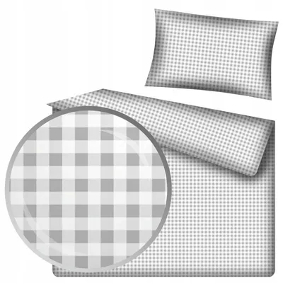 Produktbild von Designpremium Bettwäsche Set Baumwolle 140x200 cm Karo